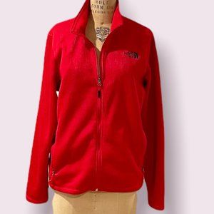 North Face Red Full Zip Jacket- M